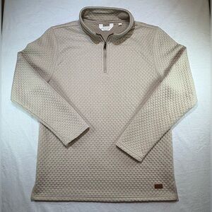 Outpost Makers Men's Beige Waffle Knit Pullover Size Large